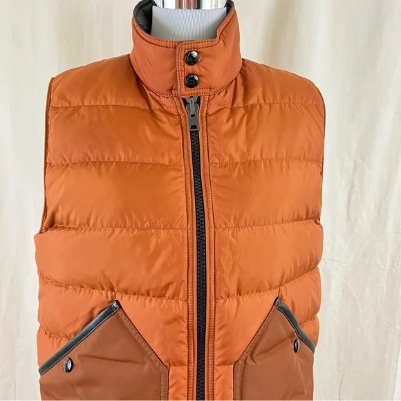 Coach Mens Reversible Puffer Duck Down Vest Sz XS Used Once! Retail $355
